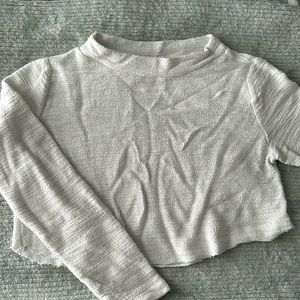 Loft Petite white cropped sweater